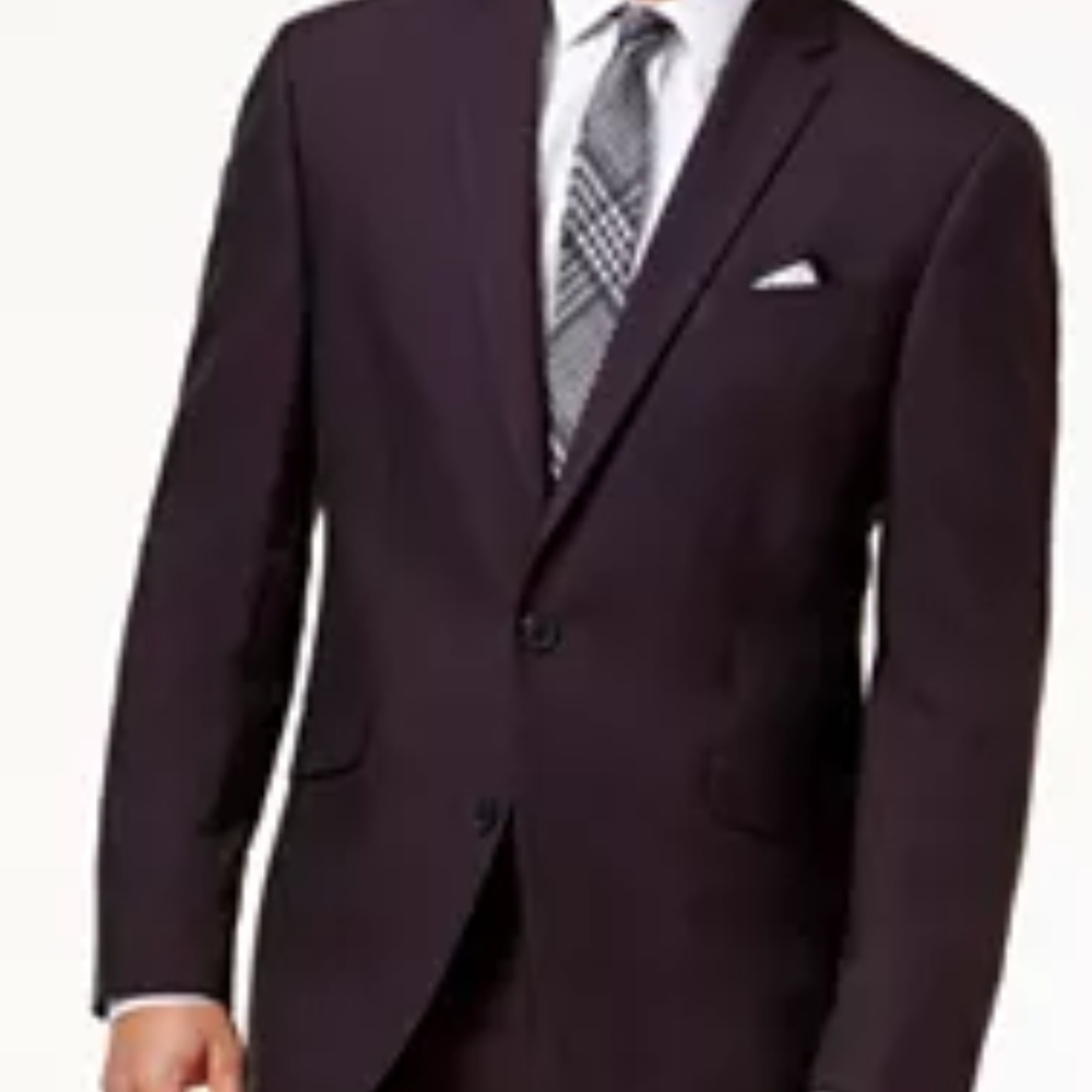 Burgundy Kenneth Cole NWT 42S Slim Fit Suit
